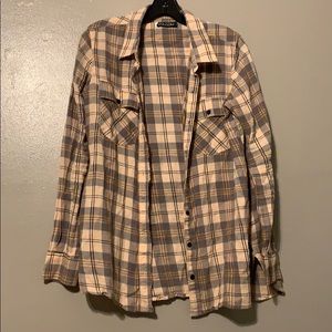 Volcom plaid button up